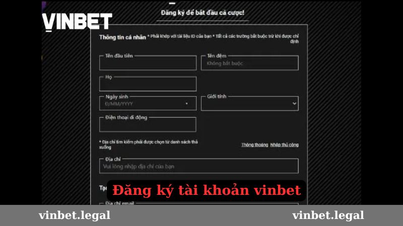 Đăng ký tài khoản Vinbet