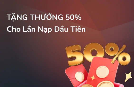 Vinbet khuyến mãi 50% lần nạp đầu